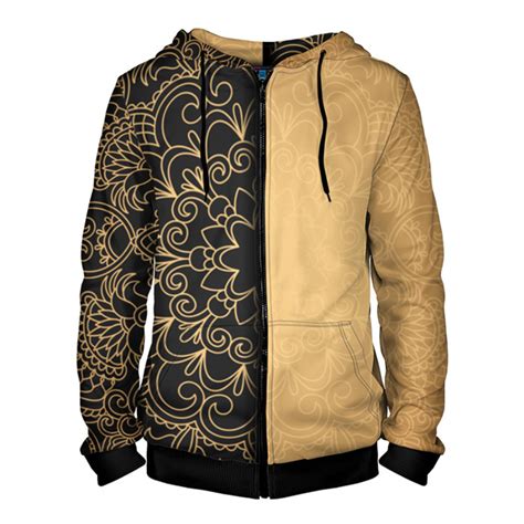 Pro club heavyweight zipper fleece with hoody outerwear. Black Gold Men's Hoodie with Zipper - Quantum Boutique ...