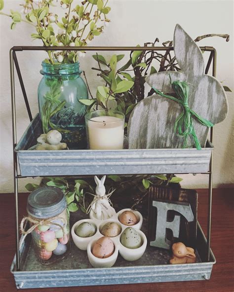 The ukrainian easter egg, known as a pysanka egg, immediately catches your eye. My easter spring display | Spring easter decor, Metal tray ...