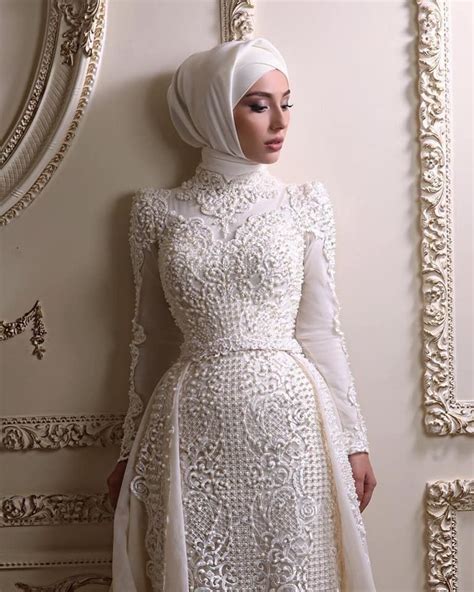 Einfache hochzeitskleid a line jewel neck lace kurzarm bodenlangen chiffon strandhochzeit brautkleider. #Hijabi #Hochzeitskleid #Schönes Beautiful hijabi wedding ...