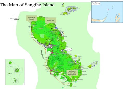 The sangihe islands regency (indonesian: Map of Sangihe Island and location of study (sources:... | Download Scientific Diagram