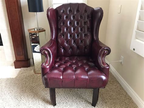 Also set sale alerts and shop exclusive offers only on shopstyle. Classy Burgundy Tufted Leather Wingback Chair With Brass ...