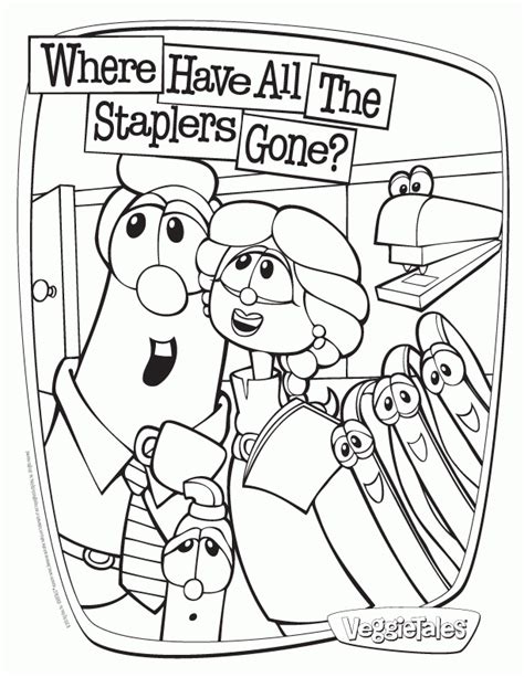 Free printable esther coloring page for kids to download, veggietales coloring pages Veggie Tales Coloring Pages - Coloring Home