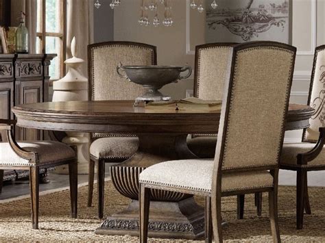 #dining_room_furniture #dining_room_table #hooker_furniture #round_base #square_glass_top. Hooker Furniture Rhapsody Rustic Walnut 60'' Wide Round ...