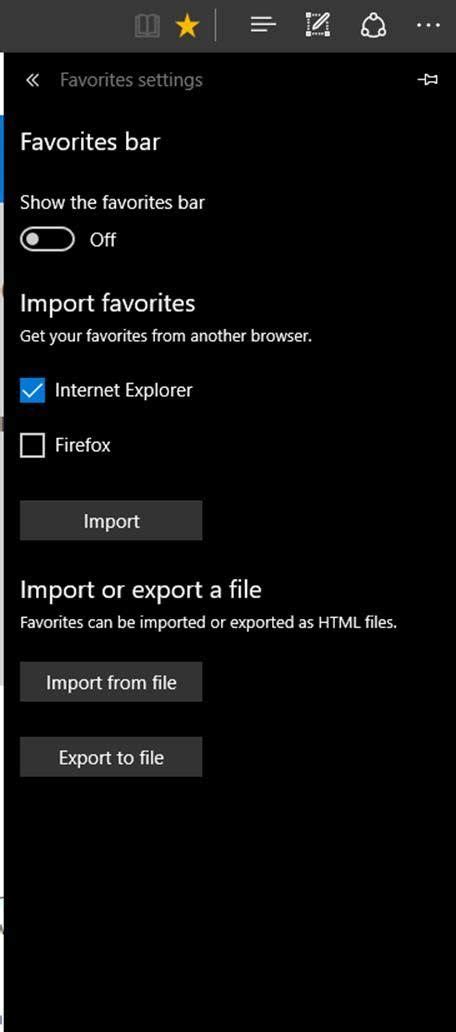 It is designed for windows 10 to be faster, safer, and compatible with the modern web. Microsoft has added the ability to Export and Import your Favorites in Edge browser in the HTML ...