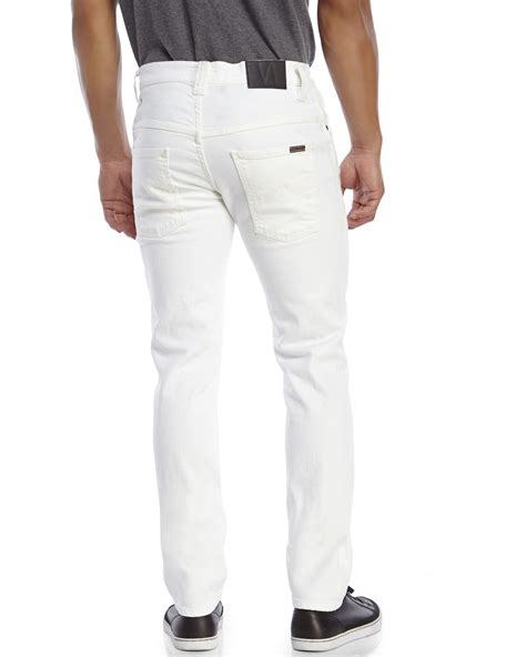 Shop wardrobe essential white jeans for men in smart skinny and slim fits. Lyst - Nudie Jeans White Thin Finn Slim Fit Jeans in White ...