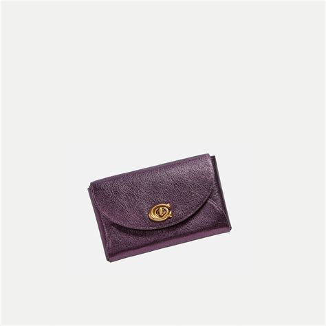 Redeemable online, by phone or in any coach store. Coach Complimentary Turnlock Card Case In Colorblock - Women's In Brass/multi | ModeSens