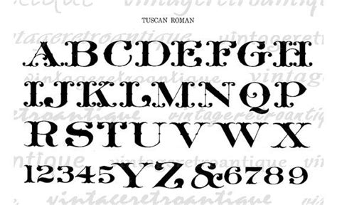 Hi, is there a single place on wikitree that describes the protocol for using letters (other than from the roman alphabet)? Antique Alphabet Graphic Digital Printable Tuscan Roman ...