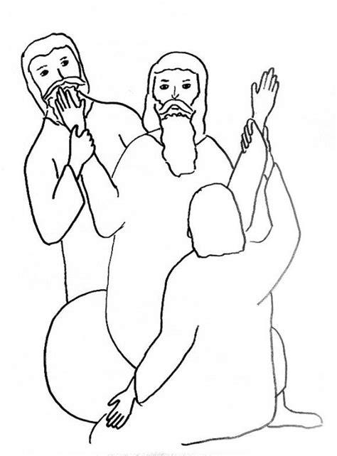 Each has a simple christian theme in simple words for precshool aged children. Bible Story Coloring Page for Moses and the Battle with ...