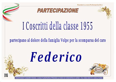 Lascia un pensiero di ricordo da condividere con parenti e amici. Necrologio Federico Volpe | Necrologi Voghera