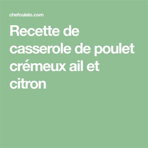 Mix macaroni, mushrooms and rest of ingredients in a 6 cup (1.6 l) buttered casserole. Une recette simple de casserole de poulet crémeux ail et citron! | Recipe | Easy cooking ...