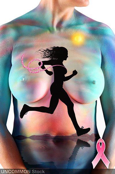 How can a woman tell if she has breast cancer? The Breast Cancer Awareness Body Paint Project - if it's ...