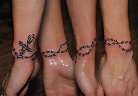 The designs and depictions vary from person to person. 56 Modish Rosary Tattoos On Wrist