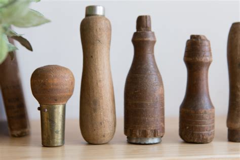 Vintage Wood Handles from Old Tools