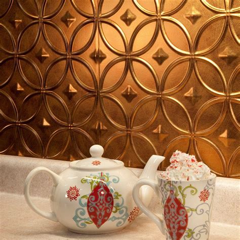 Beautify your kitchen backsplash with one of these stylish tile ideas. 24 in. x 18 in. Rings PVC Decorative Backsplash Panel in ...