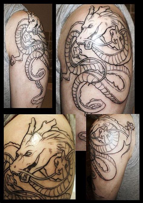 An updated version of the shenron tattoo i did a while back. Shenron tattoo, Dragon ball tattoo, Tattoos