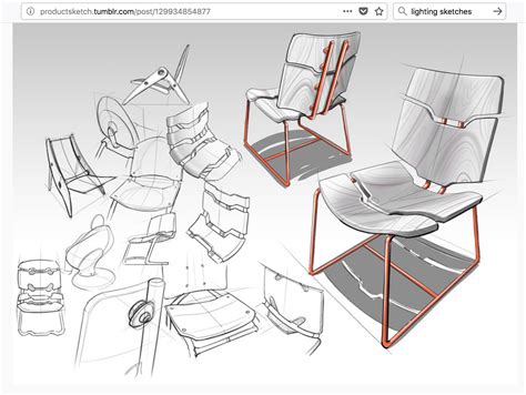 Industrial home designs & furniture store. sketch composition | Industrial design sketch, Furniture ...
