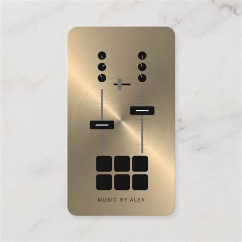 No matter what you use personalized business cards or calling cards for, you will look well. Gold Faux DJ Business Card | Modern Professional #custom ...