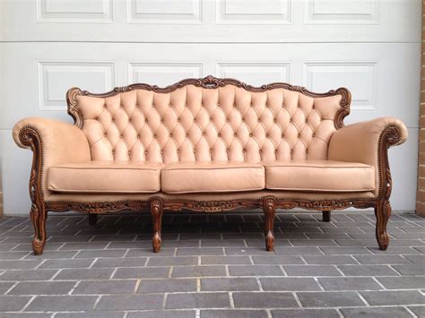 French style sofa mahogany furniture american furniture classic furniture indoor furniture living furniture sofa furniture sofa. Blush vintage leather french sofa - Frank and Joy