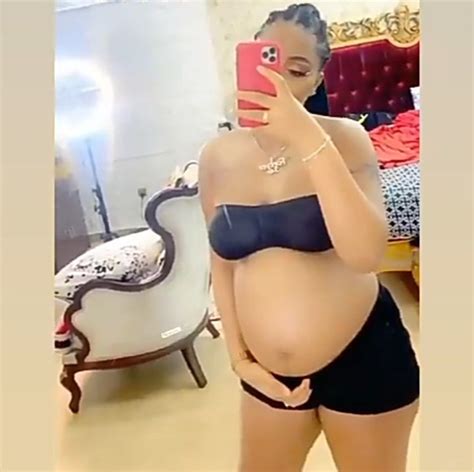 The new mum took to instagram, where she has 8 million followers to share a gold themed photo shoot with her baby bump. Regina Daniels flaunts bare baby bump as she releases more ...