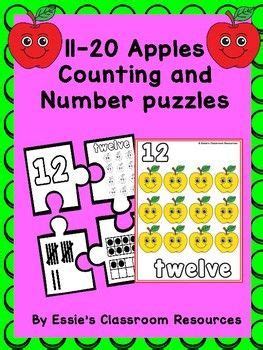 How to find apple card number. Apple Counting Cards and Number Puzzles 11-20 | Counting ...