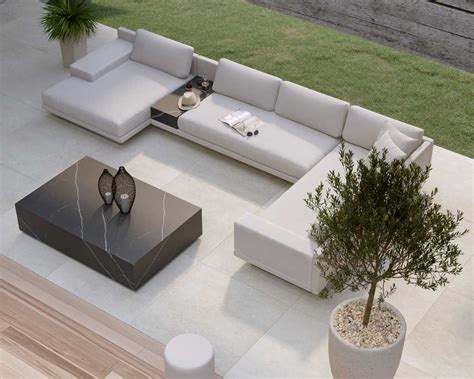 295 cm x 156 cm x 64 cm (width x depth x height). Dresden Outdoor Modular Sectional | Rove Concepts