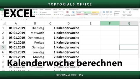 Felder ausfüllen nur bis aktuellem datum. Kalenderwoche von einem Datum berechnen in Excel - YouTube