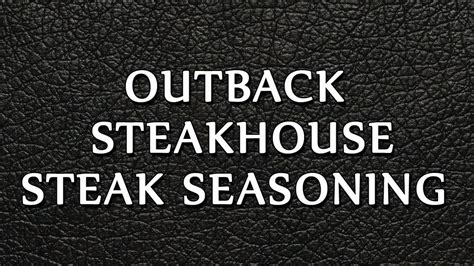 Outback steakhouse queensland chicken and shrimp ingredients: Outback Steakhouse Steak Seasoning | RECIPES | EASY TO ...