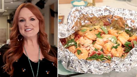 Then add the ground beef and cook until the beef is cooked through. Ree Drummond Makes Foil-Packet Shrimp Pasta | Food Network ...