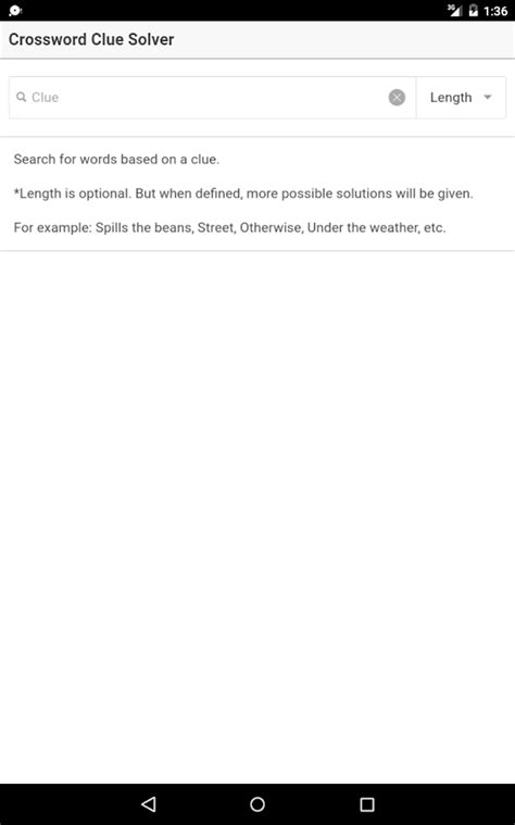 The game's goal is to fill the white squares with letters, forming words or phrases, by solving clues, which lead to the answers. Crossword Clue Solver - Android Apps on Google Play