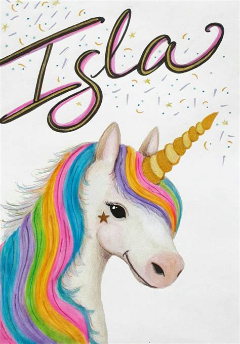 Personalised Rainbow Unicorn Print: Unframed | Daisy Deesigns on Madeit