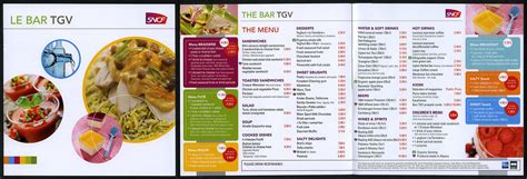 Tgv cinemas is now delighted to bring you the family friendly sessions exclusively designed for parents who wish to introduce the fantastic world of cinema to their little ones. ephemera - Le Bar menu, TGV train 2011 | Food available on ...