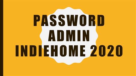 Buka browser yang kamu gunakan, lalu ketik 192.168.1.1 atau 192.168.100.1. Password Admin INDIEHOME 2020 Dan Ganti Password WIFI ...