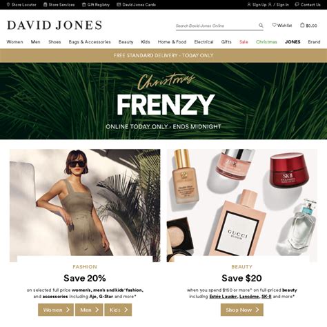 The click frenzy event centralises hundreds of deals from a large number of australian online retailers to one location. Click Frenzy David Jones - Free Shipping - OzBargain