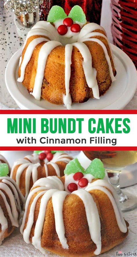 Cream the butter, sugar and orange zest until very well combined and the sugar has more or less dissolved into the butter. Christmas Mini Bundt Cakes | Recipe | Fun holiday desserts ...