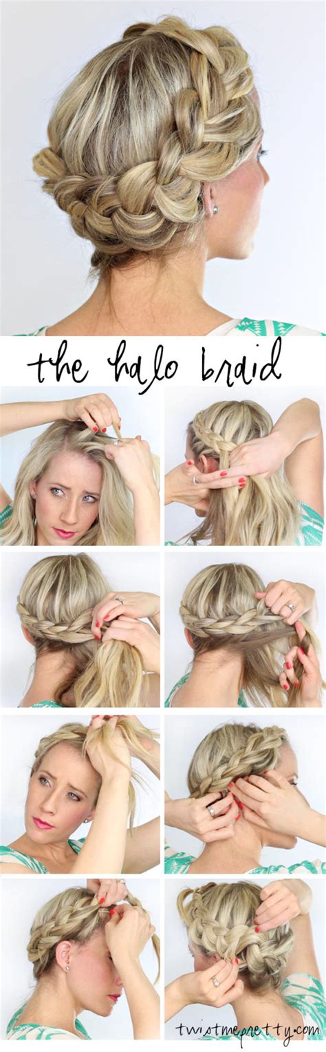 Start by twisting two strands of hair, then drape another section of hair. The Best Crown Braids DIY Tutorials For Princess Look Anywhere