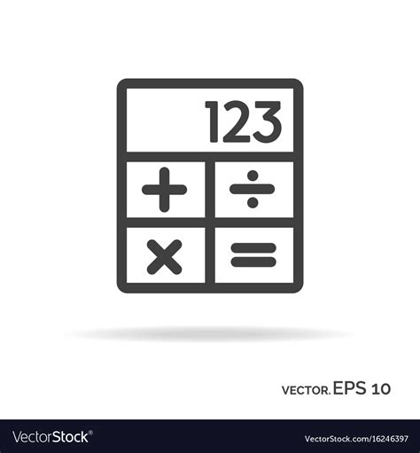 The relative luminance can be calculated from any colour code (like hex or rgb). Calculator outline icon black color Royalty Free Vector