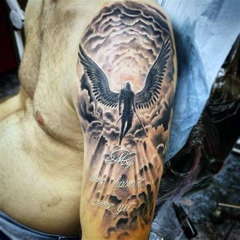 A human baby or child with wings is known baby angel and there tattoos are very popular among both men & women. Top 100 Best Sleeve Tattoos For Men: Cool Design Ideas ...