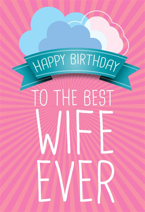 Happy wife gets a mouthful. To The Best Wife Ever - Free Birthday Card | Greetings Island