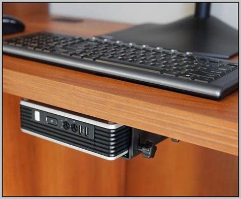 Computer cases have adhered to a pretty standard tower design for decades now. Under Desk Computer Mount Horizontal | Computer desk ...
