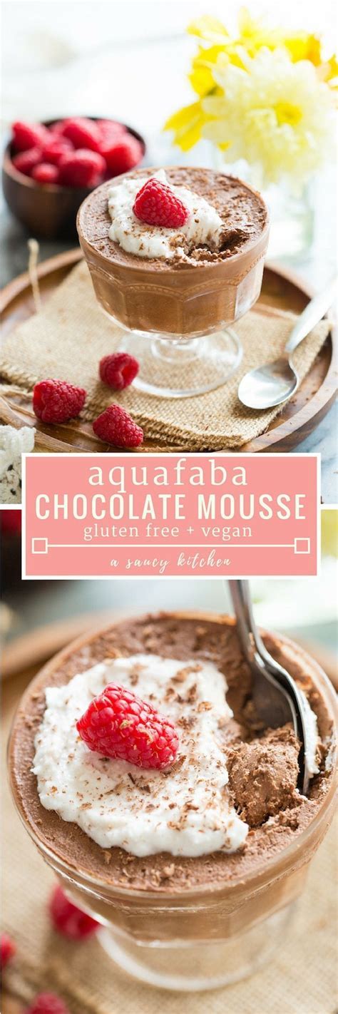 No need for a double boiler — the water will keep the chocolate from burning. Aquafaba Chocolate Mousse - Vegan | Recipe | Creamy ...