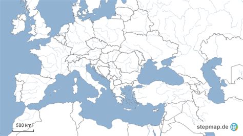 Bayernkarte mit sehenwürdigkeiten poster bei posterlounge. StepMap - Imperium Romanum Umriss Flüsse - Landkarte für Europa