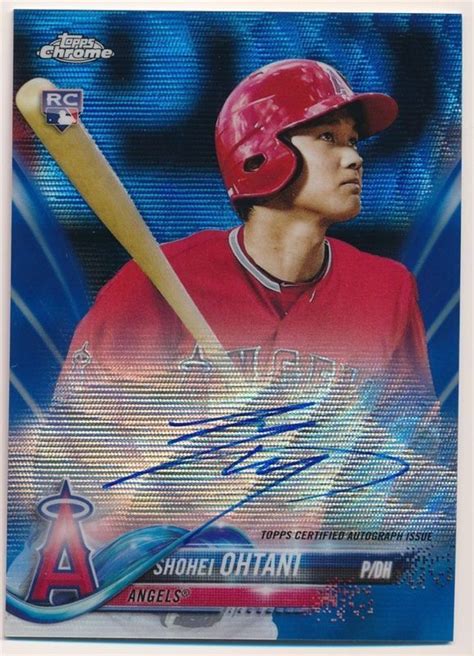 The bowman chrome rookie autographs superfractor ohtani card is featured at the ix center show through the weekend. SHOHEI OHTANI 2018 TOPPS CHROME RC BLUE WAVE REFRACTOR ...