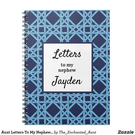 On this present day in america, we currently have over 1.4 million brave men and women actively listed in the armed forces to protect and serve our country. Aunt Letters To My Nephew Blue Abstract Notebook | Zazzle ...