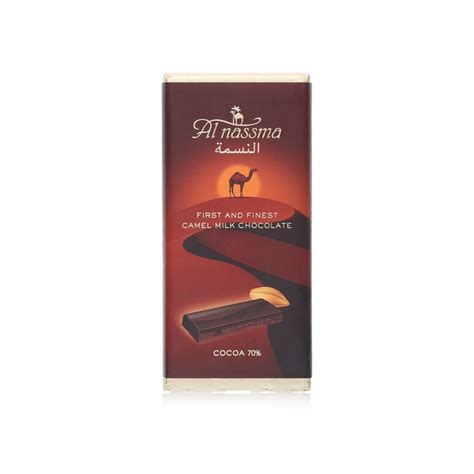 Al nassma chocolate is the united arab emirates' first and only camel milk chocolate brand, founded on october 22, 2008. Al Nassma camel milk chocolate 70% cocoa 70g - Spinneys UAE
