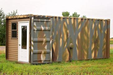 One of our san francisco clients had a dream of building a self a conservation easement in favor of the nature conservancy prohibited permanent development so we customized two shipping containers off site. Armadillo Hunting Cabin | Building a container home ...