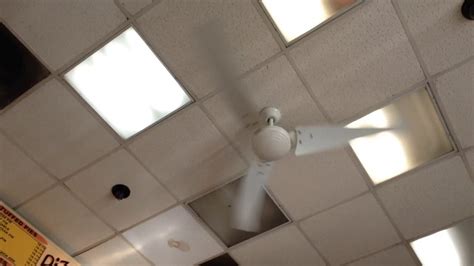 Hampton bay came into existence in 1986. hampton bay industrial ceiling fan at a pizza place - YouTube