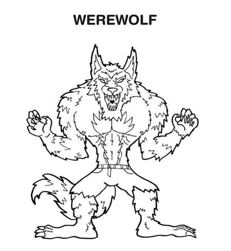 Werewolf coloring pages | halloween coloring pages printable, scary halloween coloring pages, coloring pages. Scary Werewolf Coloring Pages