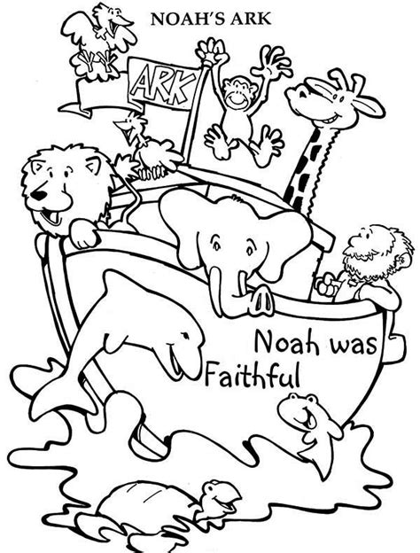 Click on the link of your choice (below) to print the template. Cheerful Animals in the Noahs Ark Voyage Coloring Page ...