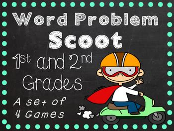 Solve word problems that call for addition of three whole numbers whose sum is less than or equal to 20, e.g., by using objects then there were five bunnies. Word Problem Scoot - 1st and 2nd Grade Common Core | TpT