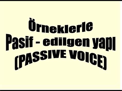 Learn active voice vs passive voice rules, active & passive definition and examples with esl printable worksheets and useful video lessons. Passive voice with examples - YouTube